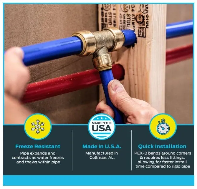PEX TUBING 3/8” X 100’ BLUE